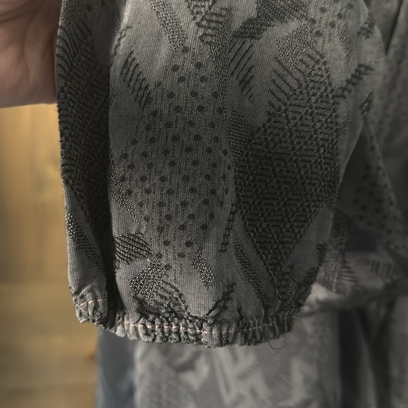 CP SHADES Diamond Embroidered Blouse Womens M button down Assymetric Lagenlook - Picture 5 of 13